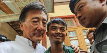 U.S. citizen John Fredric Todoroki appears at a court hearing in Myingyan, Mandalay Region. / Zaw Zaw / The Irrawaddy