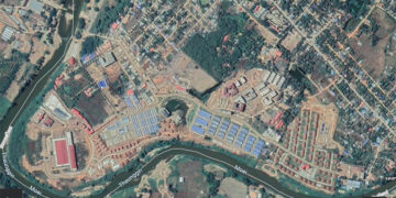 A satellite photo of the Shwe Kokko project.