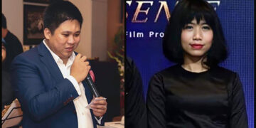 Aung Pyae Sone (left) and Khin Thiri Thet Mon (right), the two adult children of regime leader Min Aung Hlaing sanctioned by the US.