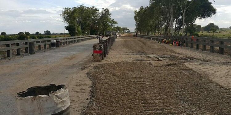 A road between Sagaing and Monywa cities in Sagaing Region is under construction as part of a BOT contract. / Ministry of Construction