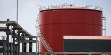 Puma Energy’s fuel and petroleum products storage facility and jetty at Myanmar International Terminals Thilawa (MITT) in Rangoon. / Naing Lin Soe / The Irrawaddy