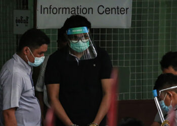 Saw David Lah during a court hearing in May. / Myo Min Soe / The Irrawaddy