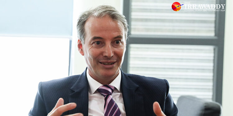 EU Ambassador to Myanmar Kristian Schmidt in Yangon in May 2019. / Myo Min Soe / The Irrawaddy