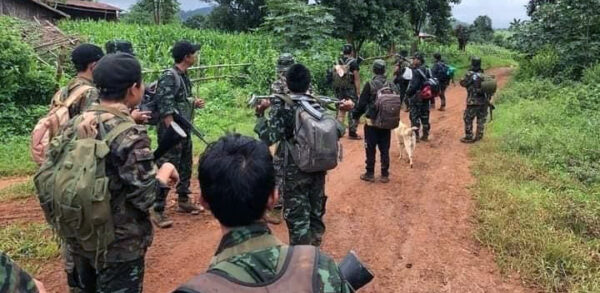 Civilian resistance fighters from the Karenni Nationalities Defense Force in Kayah State. / KNDF