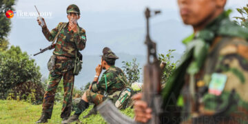 Members of an ethnic armed group in northern Shan State. / The Irrawaddy