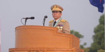 Myanmar regime leader Senior General Min Aung Hlaing. / Cincds