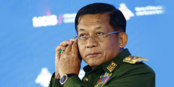 Myanmar coup leader Min Aung Hlaing in Russia in June 2021 / AFP