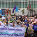 People from civic groups led by the Four Slum Region Network, a respected local grassroots NGO, protest in front of the UN office in Bangkok last year to ask for help with housing problems. / Wichan Charoenkiatpakul / Bangkok Post