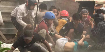 Civilian resistance fighters in Kale, Sagaing Region on March 27. / CJ