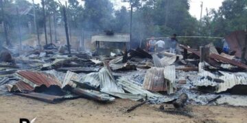 A home in Momauk Township destroyed during fighting between the KIA and regime forces. / Bhamo Platform