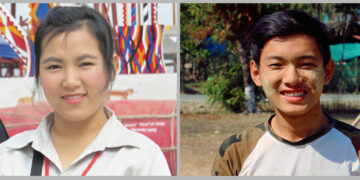 Mytikyina Journal reporters Mun Mun Pan (left) and Ahje (right) were detained and assaulted on Tuesday by mining company workers for reporting locals’ concerns over controversial Chinese tissue-culture bananas plantations in Kachin State’s Waimaw Township.