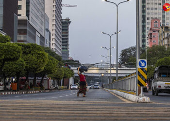 Yangon remains quiet amid coronavirus restrictions. / Htet Wai / The Irrawaddy