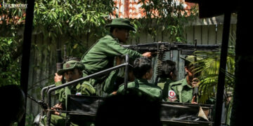 Myanmar military personnel in northern Rakhine State / The Irrawaddy