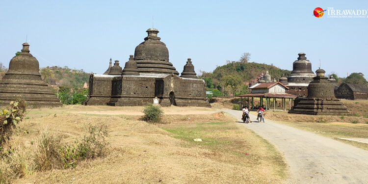 An ancient temple in Mrauk-U. The former capital of the Arakanese kingdom now has more than 3,500 IDPs due to fighting between the AA and the Myanmar military. / Moe Myint / The Irrawaddy