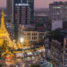 A long exposure photograph of downtown Yangon. / Htet Wai / The Irrawaddy