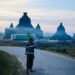 Smoke from early evening fires envelopes Mrauk-U’s historic temples. / William Baldwin / The Irrawaddy