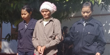 A Karenni farmer who has been detained in prison appears at the Demoso Township Court on Dec. 10.  / Karenni State Farmer Union