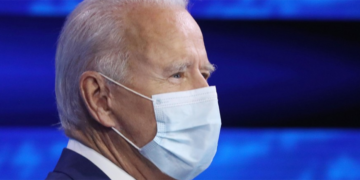 Democratic presidential nominee Joe Biden participates in a town hall meeting in Philadelphia on Oct. 15, 2020. / Getty / Kyodo