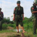 KIA troops maintain security on the border near a Myanmar Army base in Tanai Township. / Lawi Weng / The Irrawaddy