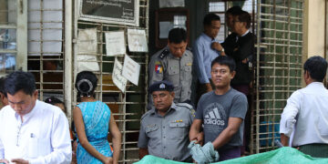 Ko Kyaw Naing at Mayangone Township Court on Nov. 1. / Myo Min Soe / The Irrawaddy