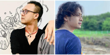 Rocker Kyar Pauk (left) and actor Daung (right)