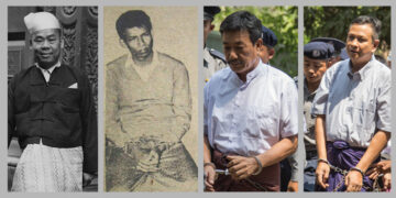 From left to right: U Saw, Capt. Ohn Kyaw Myint, Kyi Lin and Aung Win Zaw