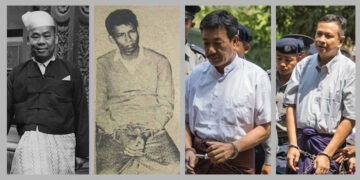 From left to right: U Saw, Capt. Ohn Kyaw Myint, Kyi Lin and Aung Win Zaw