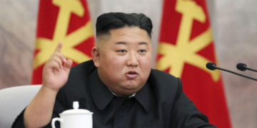 North Korean leader Kim Jong Un hosts a military meeting of the ruling Workers' Party to discuss new policies aimed at boosting the country's nuclear deterrence. / KCNA / Kyodo