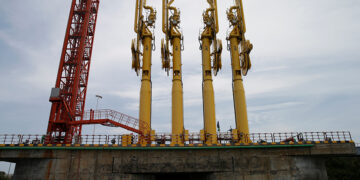 Chinese port terminal seen in Made island outside Kyaukphyu, Burma on May 18, 2017. / Soe Zayar Tun / Reuters