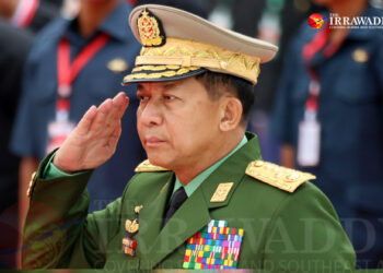 Senoir-General Min Aung Hlaing is seen in 2017. / Myo Min Soe / The Irrawaddy