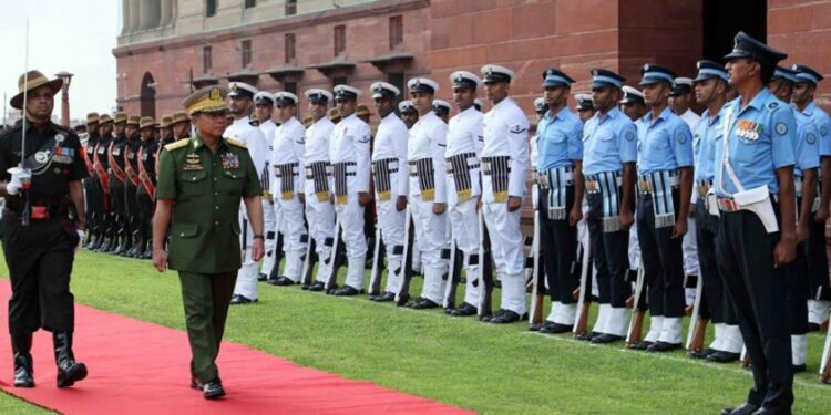 Senior General Min Aung Hlaing visits India. / Office of the Commander-in-Chief of Defense Services
