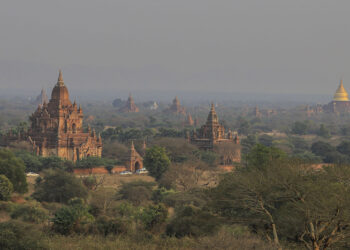 The temples of Bagan are seen in February 2016. / The Irrawaddy