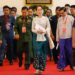 Daw Aung San Suu Kyi, the State Counselor and chairperson of the National Reconciliation and Peace Center, arrives to attend a summit with NCA signatories in Naypyitaw on Oct. 16, 2018. / NRPC.