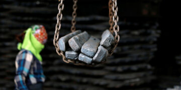 Steel bars are seen in a mill in Chau Khe village outside Hanoi, Vietnam, March 30, 2018.