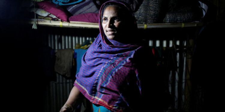Rohingya Muslim refugee, whose husband is in prison on charges of carrying yaba, in the Leda Unregistered Refugee Camp, in Teknaf, Bangladesh. / Mohammad Ponir Hossain / Reuters
