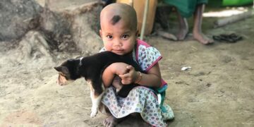 A displaced child from Kyauktaw at a camp for internally displaced persons / Kyaw Kha / The Irrawaddy