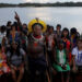 Indigenous leader Cacique Raoni of the Kayapo tribe (center) talks during a joint declaration to the media, along with other indigenous and environmental activists, during a four-day meeting in Mato Grosso state, Brazil, on Jan. 15. / REUTERS