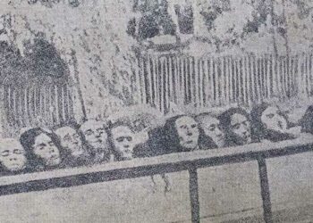 Decapitated heads on public display at a police station in Pyay, 1931.