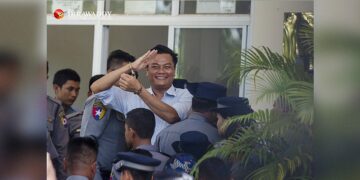 U Nay Myo Zin at the Taikkyi court on Sept. 20. / Aung Kyaw Htet / The Irrawaddy