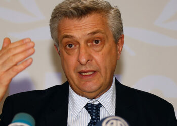 UNHCR High Commissioner for Refugees Filippo Grandi addresses a news conference in Addis Ababa, Ethiopia on June 21, 2017. / Tiksa Negeri / Reuters