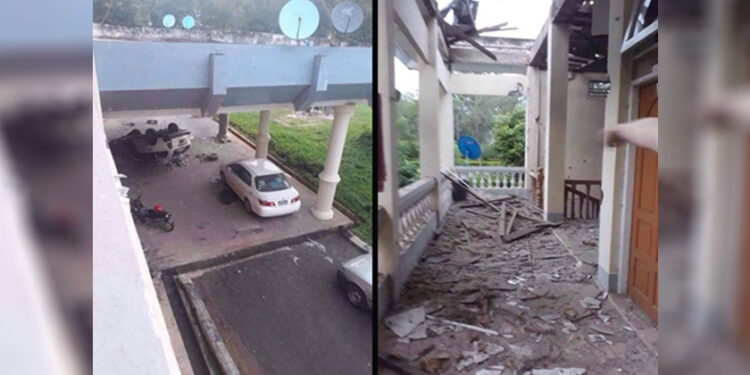 A Collage of images of the DSTA after the attacks.