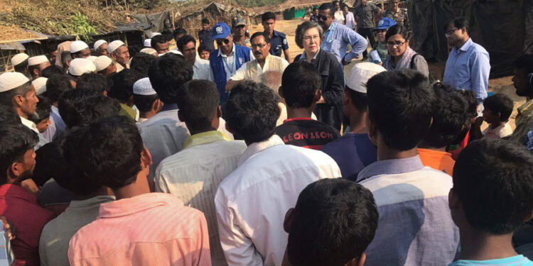 UN Special Rapporteur to Burma Yanghee Lee visits Rohingya refugee camps in Cox's Bazar / Yanghee Lee / twitter