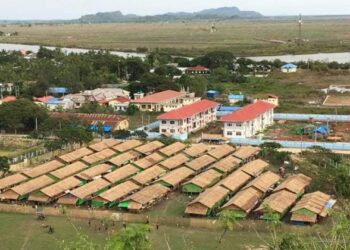 An IDP camp in Rathedaung Township, Rakhine State. / Khin Saw Wai / Facebook