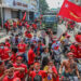 NLD supporters attend a rally in Kyaukse on Oct. 25. / Zaw Zaw / The Irrawaddy