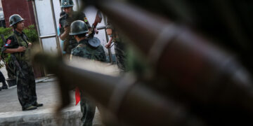 KIA troops in their headquarters Laiza. / The Irrawaddy