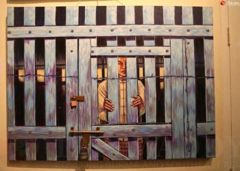 Twenty-five artists reflect on political changes in Myanmar at an exhibition at the American Center in Yangon.