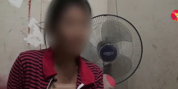 A Myanmar woman who was sold to a brothel in China, and later escaped. / The Irrawaddy