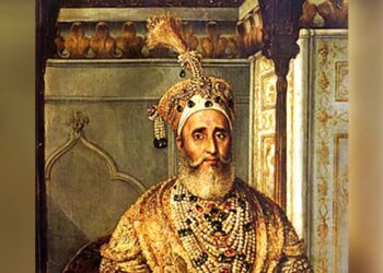 The emperor in Rangoon before his death. The last Mughal emperor, Bahadur Shah Zafar.
