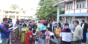 A Kachin Baptist Convention prayer service on Easter Sunday, April 4. / KBC