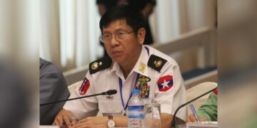 Deputy Minister of Defense Major General Myint Nwe. / Htet Naing Zaw / The Irrawaddy